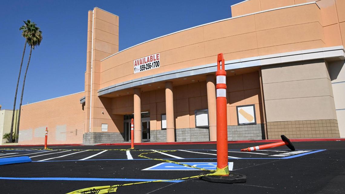 The former Sears location at Manchester Center is shown as available, seen Tuesday, Sept. 12, 2023 in Fresno. El Super has applied allowing for sale of alcohol, paving the way for the Latin American supermarket.