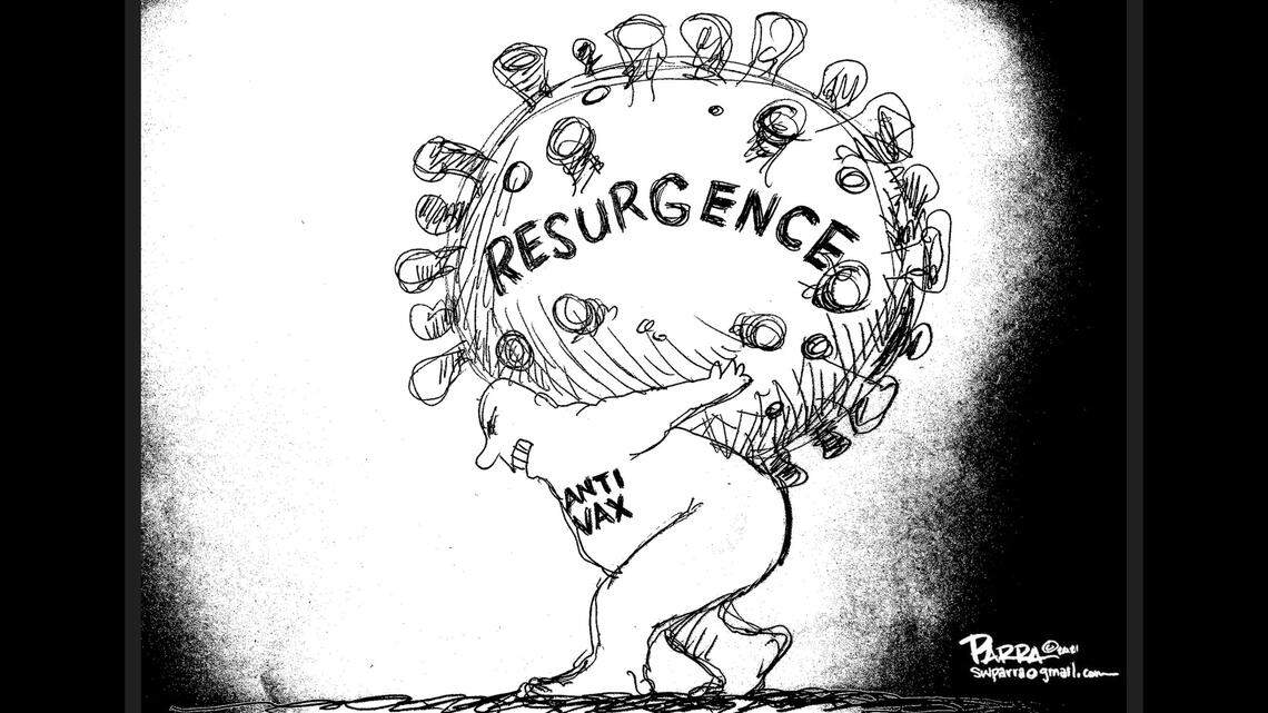 The burden of COVID: SW Parra opinion cartoon for Oct. 3, 2021