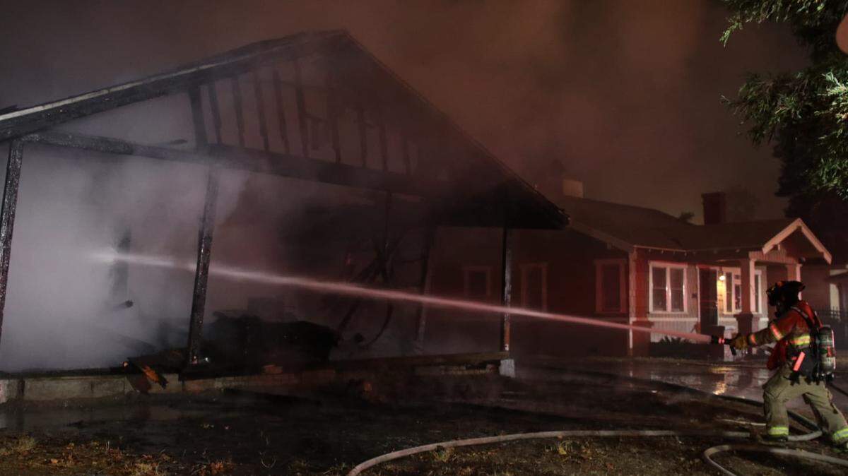 A home on Platt Avenue near Tulare Avenue was left a complete loss after a fire on Friday, Nov. 23, 2013
