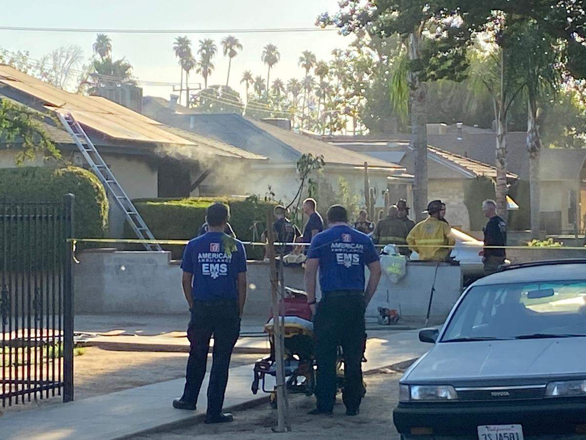 Fresno firefighters fought a fire that killed two people early Monday, Aug. 7, 2023.