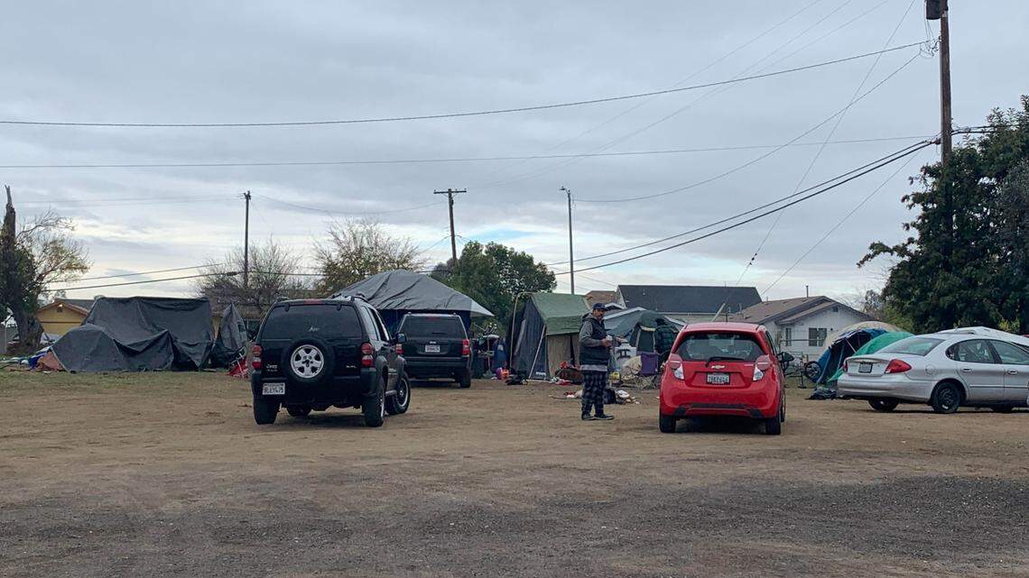 Homeless Advocate Dez Martinez said people camped on North Warren Avenue are waiting to find housing at new city-converted motels nearby.