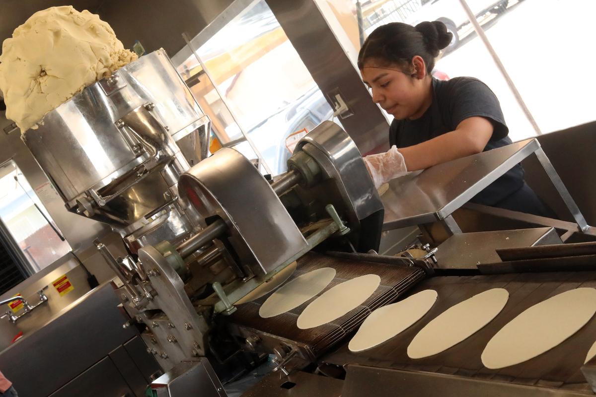 Maribel Reyes is an employee of Tortillería Ortuño, which opened its doors at 4542 Belmont Avenue in Fresno on September 10, 2023.