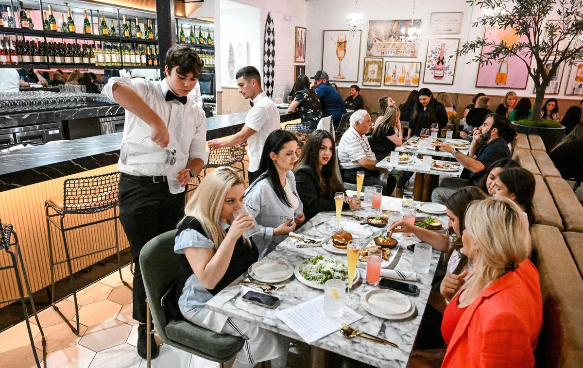 Guests taste the food and drinks at The Brunch Bar in Clovis during a test run for the restaurant on Tuesday, May 9, 2023.