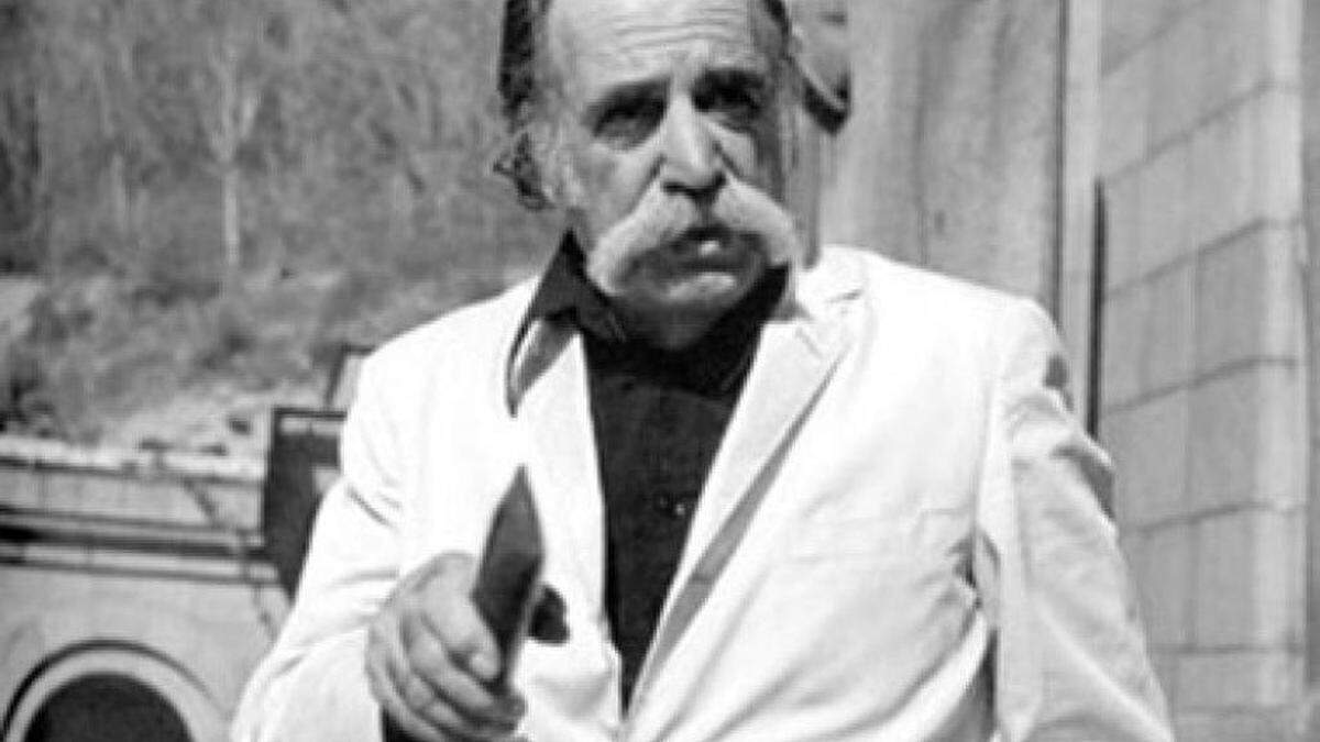 William Saroyan, a Fresno-born Armenian American, is shown during a vist to Armenia.
