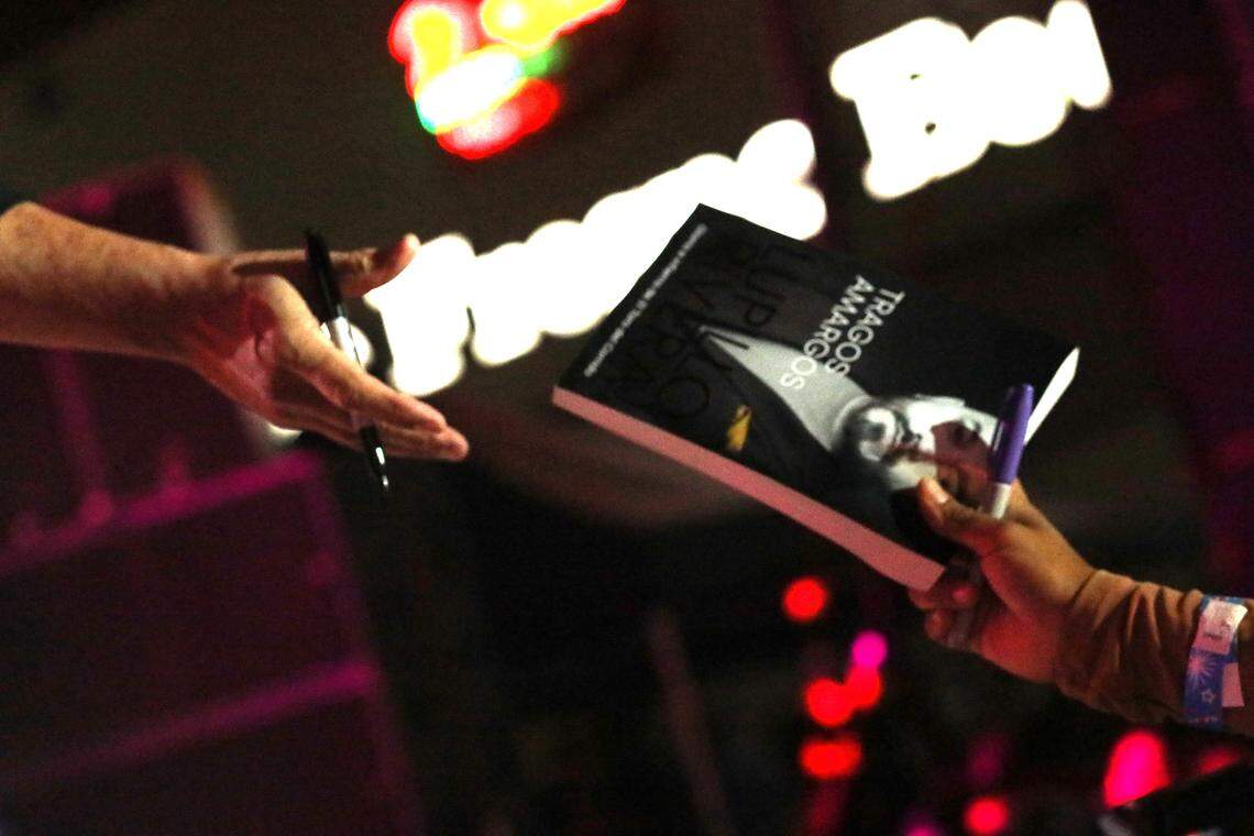 Regional Mexican singer Lupillo Rivera performed at the Paul Paul Theater on the final night of The Big Fresno Fair, delighting the audience not only with his voice but also with autographs on Sunday, October 12, 2025.