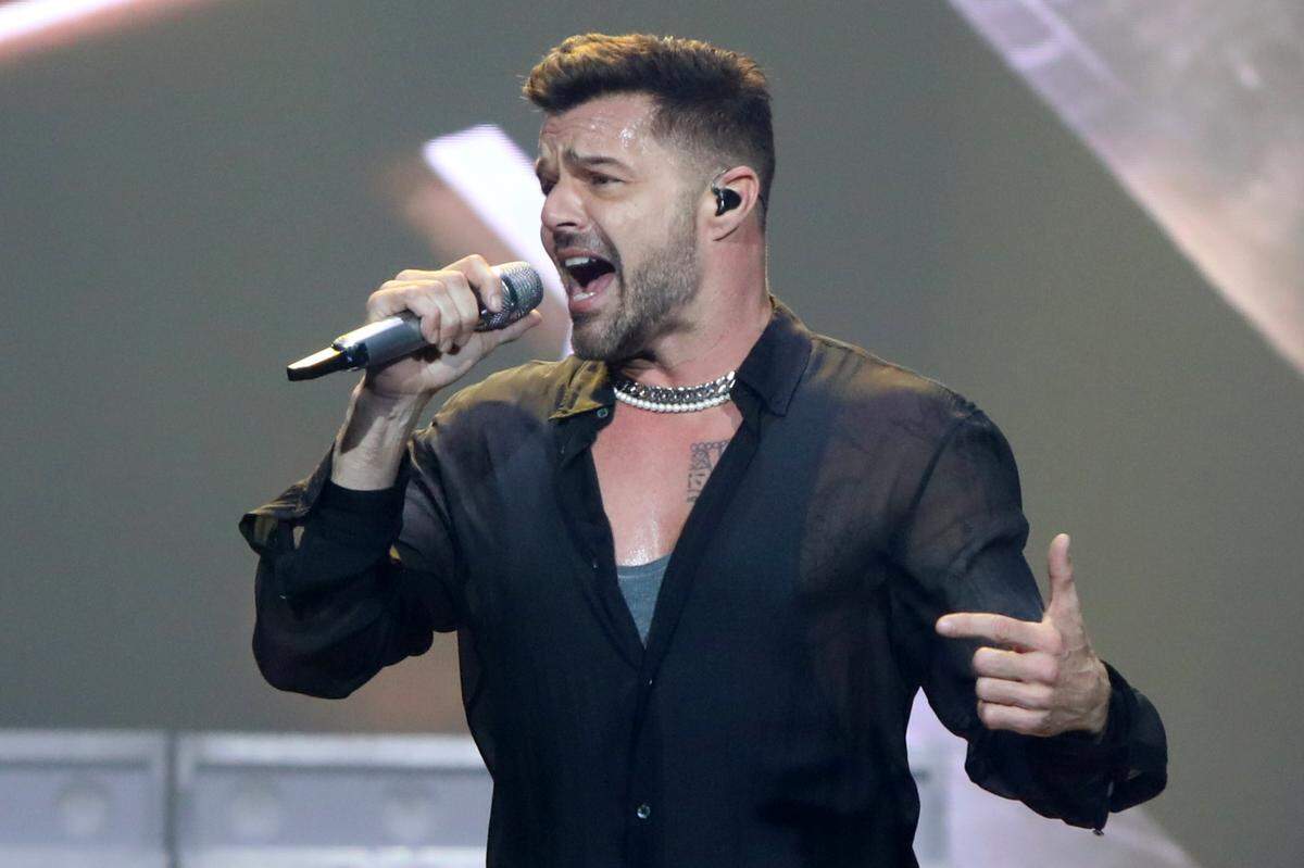 Ricky Martin during the second part of the Trilogy Tour 2024 with global phenomena Enrique Iglesias and Pitbull at the Save Mart Center in Fresno on Tuesday, Jan. 30, 2024.