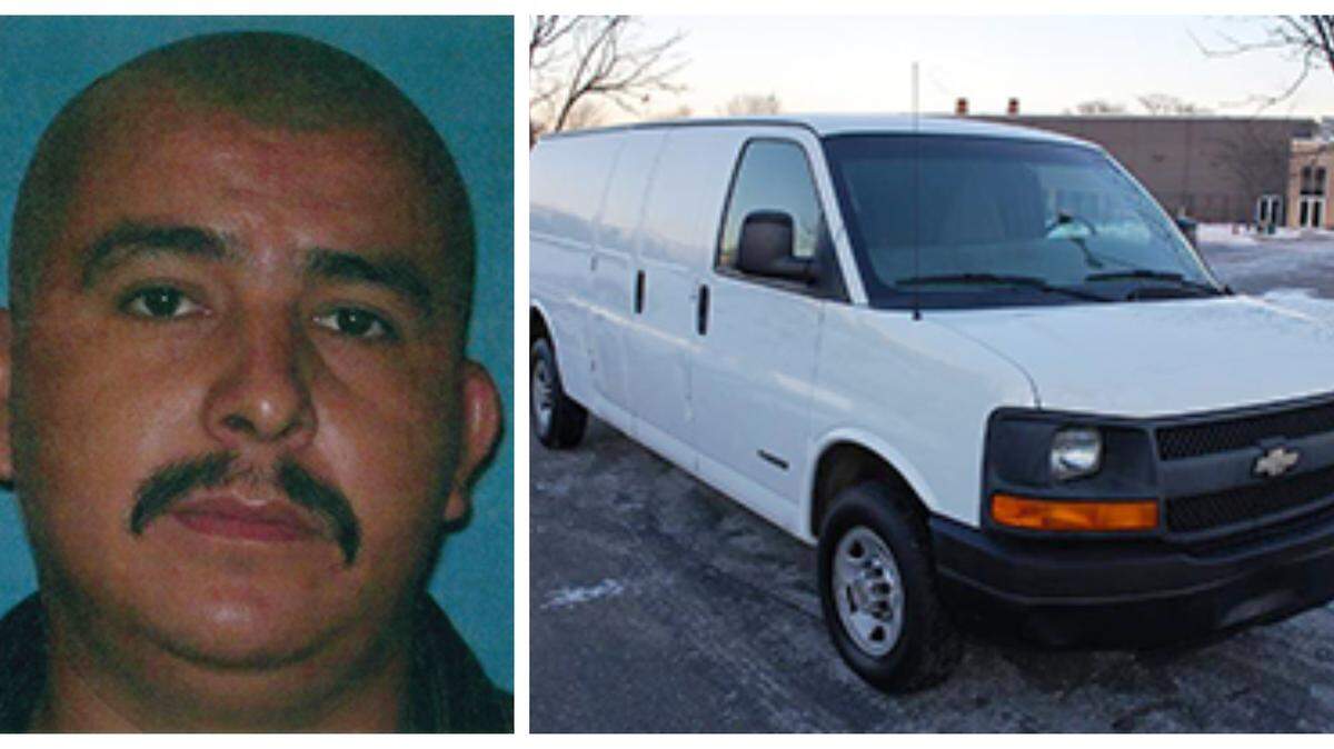 Gerardo Vivanco Lopez, 38, is accused of shooting and killing a man on May 30 east of Tulare. The sheriff's department believes he is driving a white Chevrolet van with the license plate number 8Y31854.