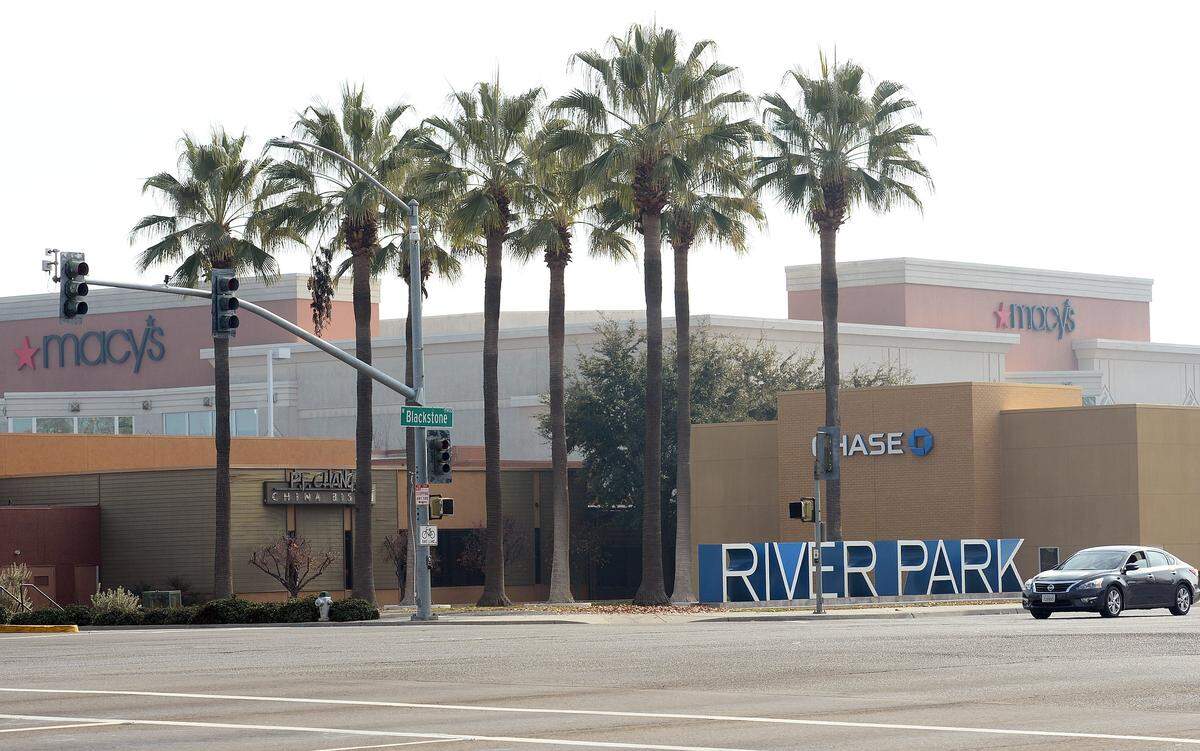 Macy’s, Chase Bank and P.F. Changs at River Park shopping center in Fresno photographed on Monday, Dec. 25, 2017.