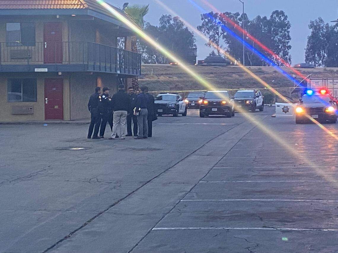 A man was shot at the Vagabond Inn just north on East avenue before 6 a.m. on Tuesday, March 29, 2022.