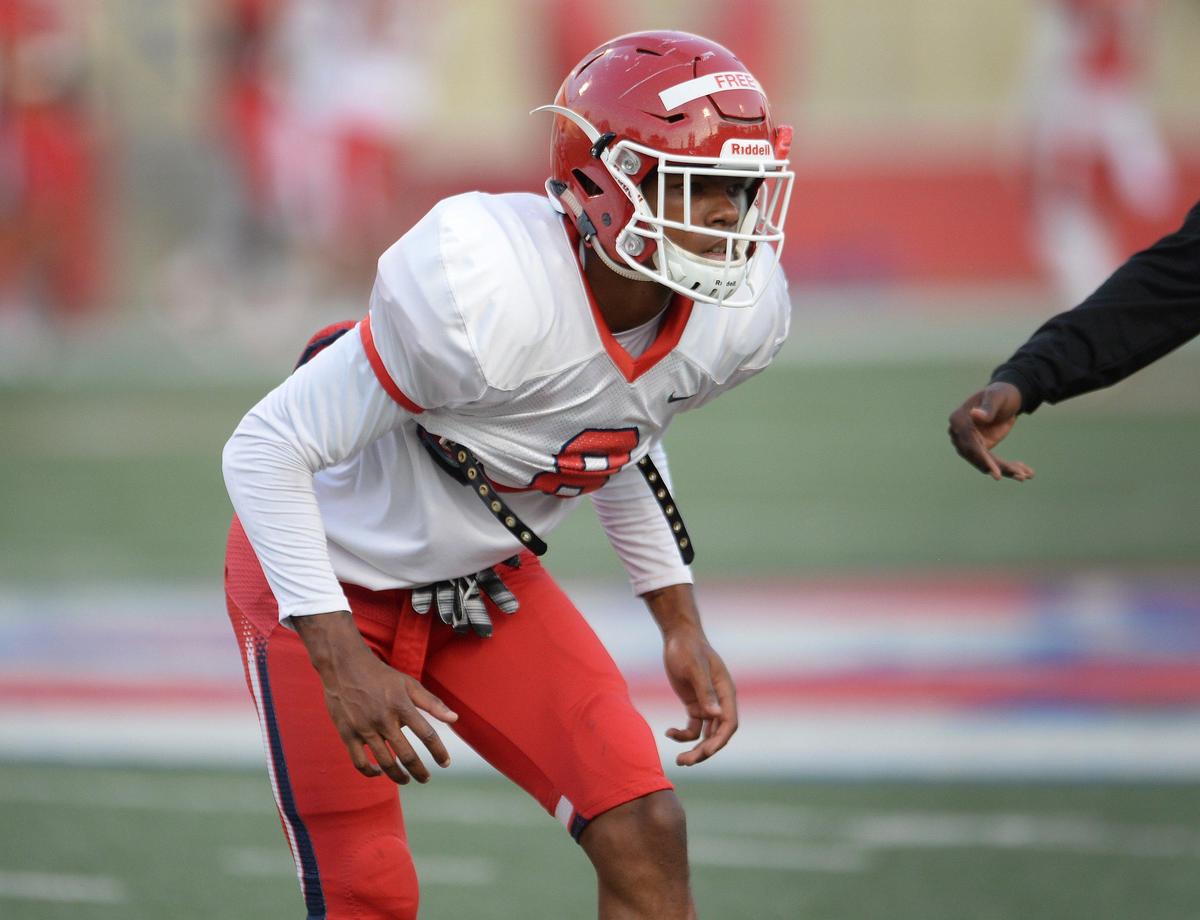 Fresno State safety Wylan Free, in practice last season, had an interception in his first college game, the Bulldogs’ 79-13 rout of Idaho.. Free has taken the safty spot vacated by Mike Bell, who left after his junior season to enter the NFL Draft.