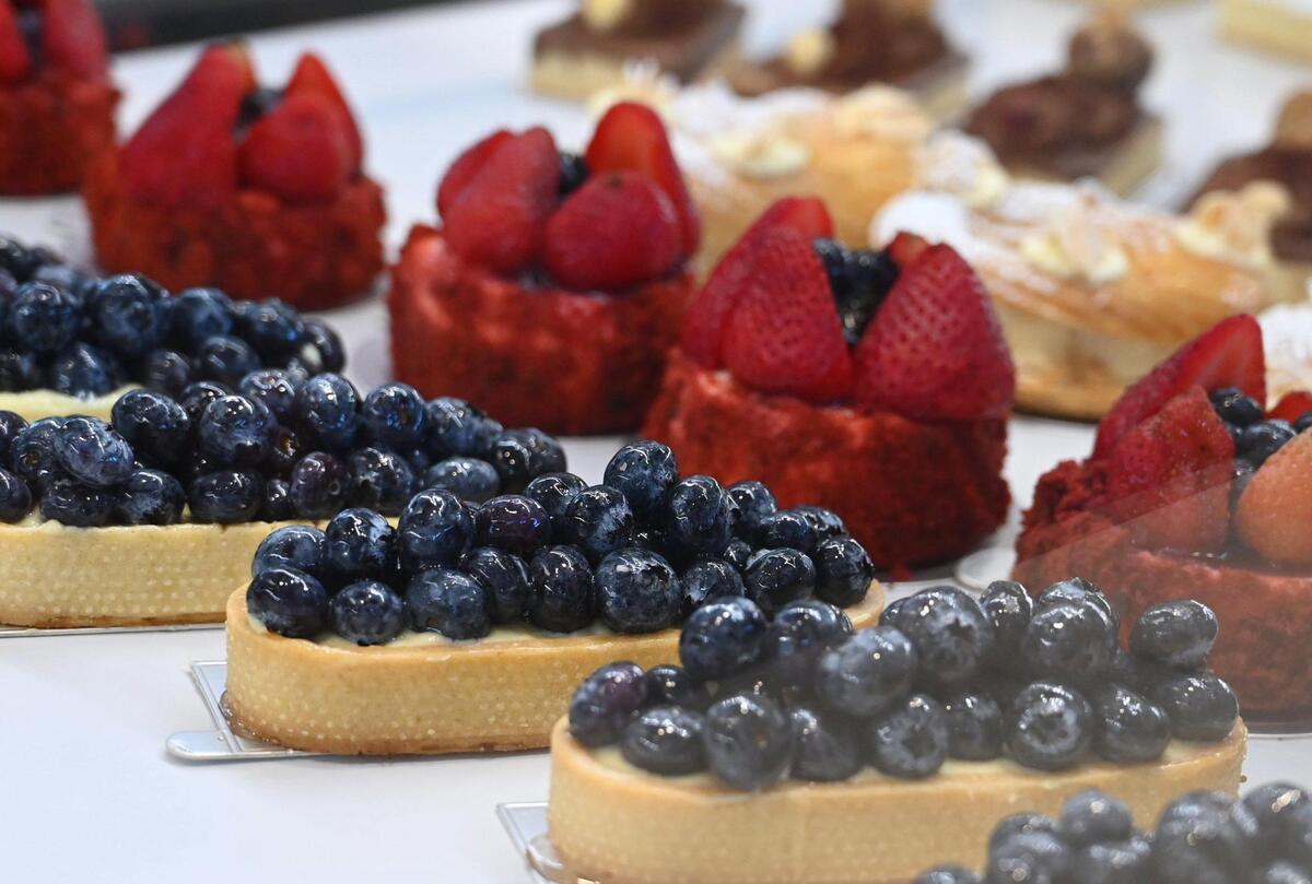 Fresh fruit featured on tortes and pastries at Yava Bakery and Cafe, Abdallah Qawadri’s latest business venture located at Palm and Nees avenues. Photographed Monday, Oct. 3, 2022 in Fresno.
