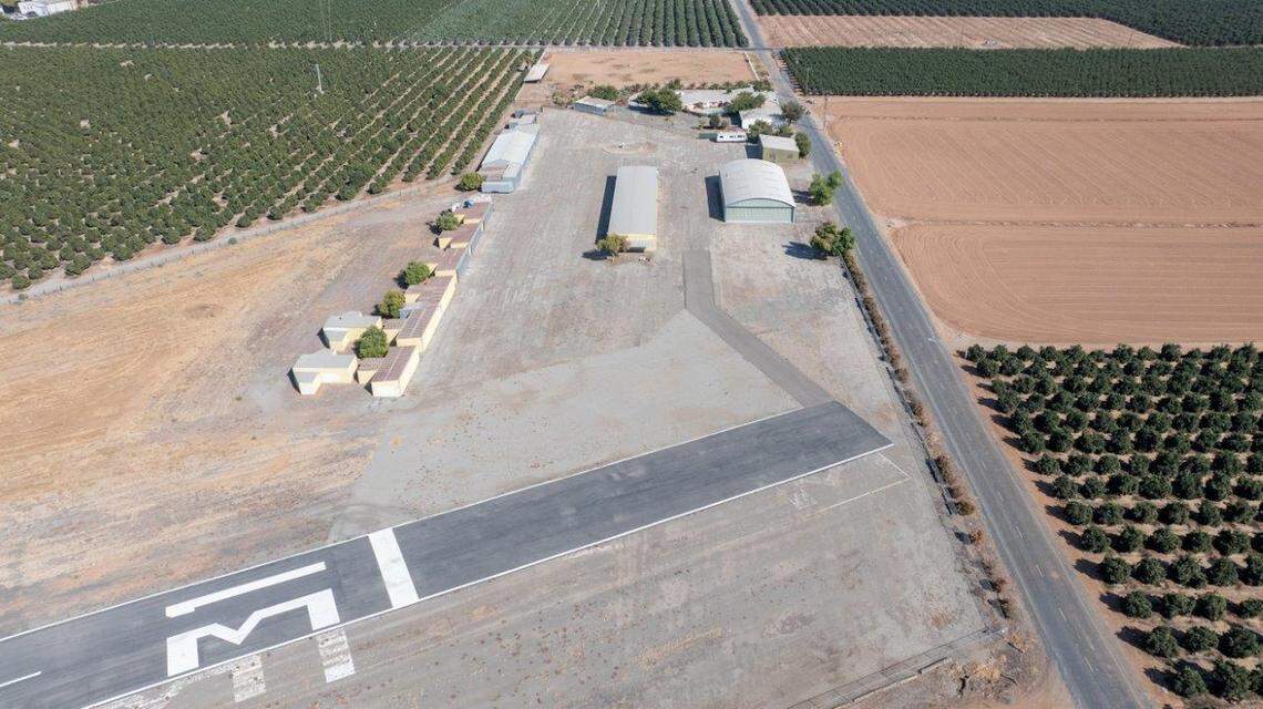 Eckert Field, a small airport facility in the small South Valley town of Strathmore, is for sale for $1.275 million. The airport has ties to World War II.