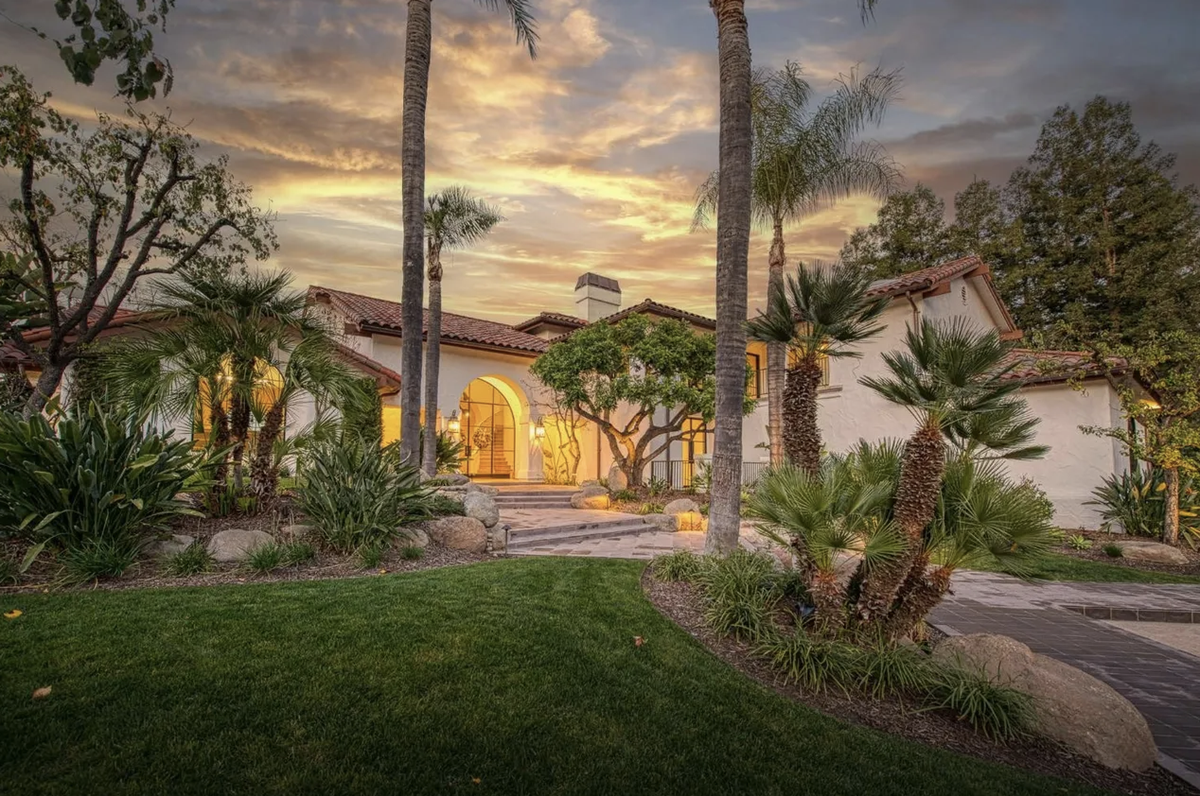 The home at 1530 W. Moraga Road is on the market, with an asking price of $5,295,000. The home is 5,943 square feet with five bedrooms and four bathrooms.