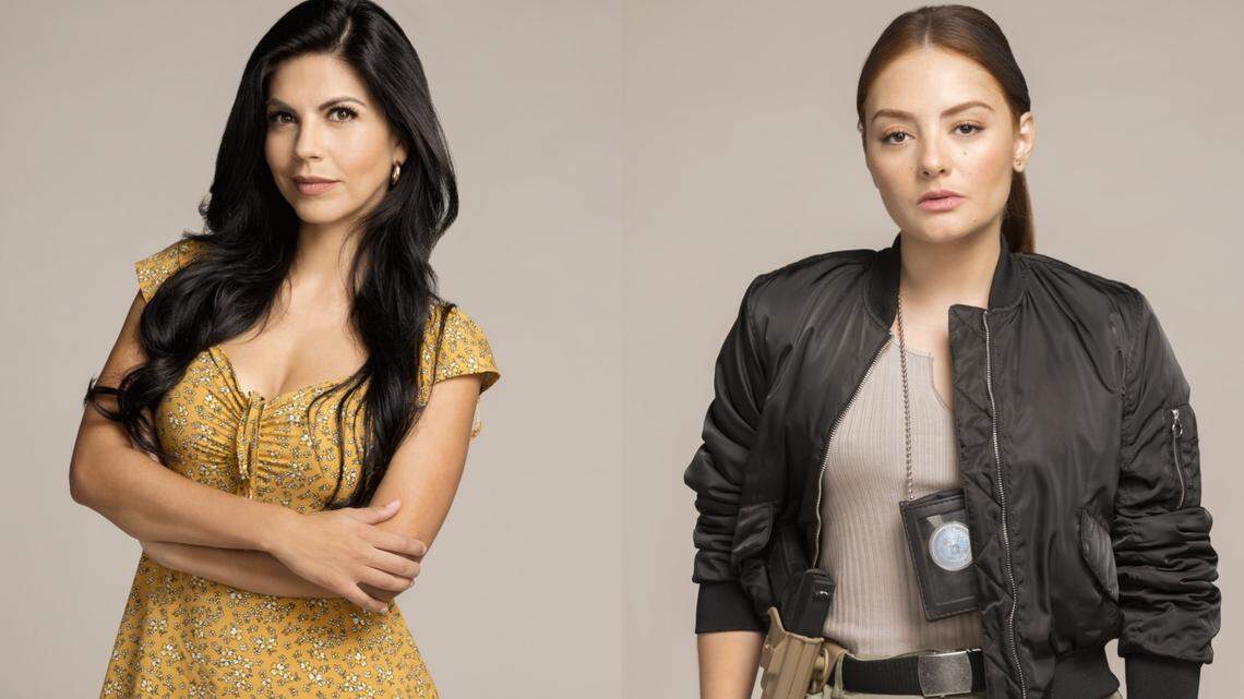 La actriz mexicana África Zavala (izquierda) y la actriz, modelo y empresaria colombiana Yuri Vargas (derecha) comparten experiencias en la exitosa serie ‘El Señor de los Cielos’