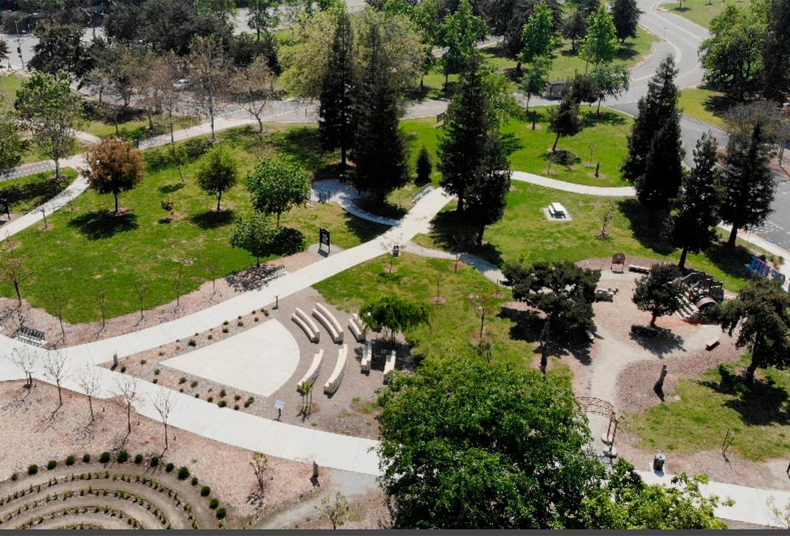 An empty Woodward Park as new restrictions are in place for the public Easter Sunday, April 12, 2020 in Fresno.