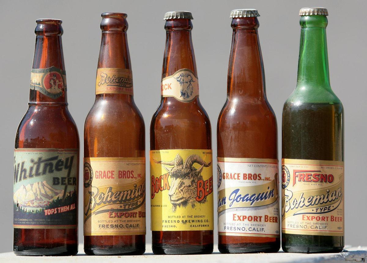 Some of the brews made by the Fresno Brewing Co., which was later bought by Grace Bros. before it closed.