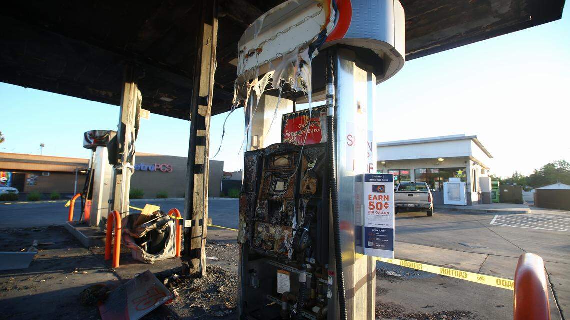 The 76 gas station near Gettysburg and Blackstone Avenue in central Fresno caught went up in flames Tuesday afternoon after a car caught on fire. It’s still unclear what caused the fire.