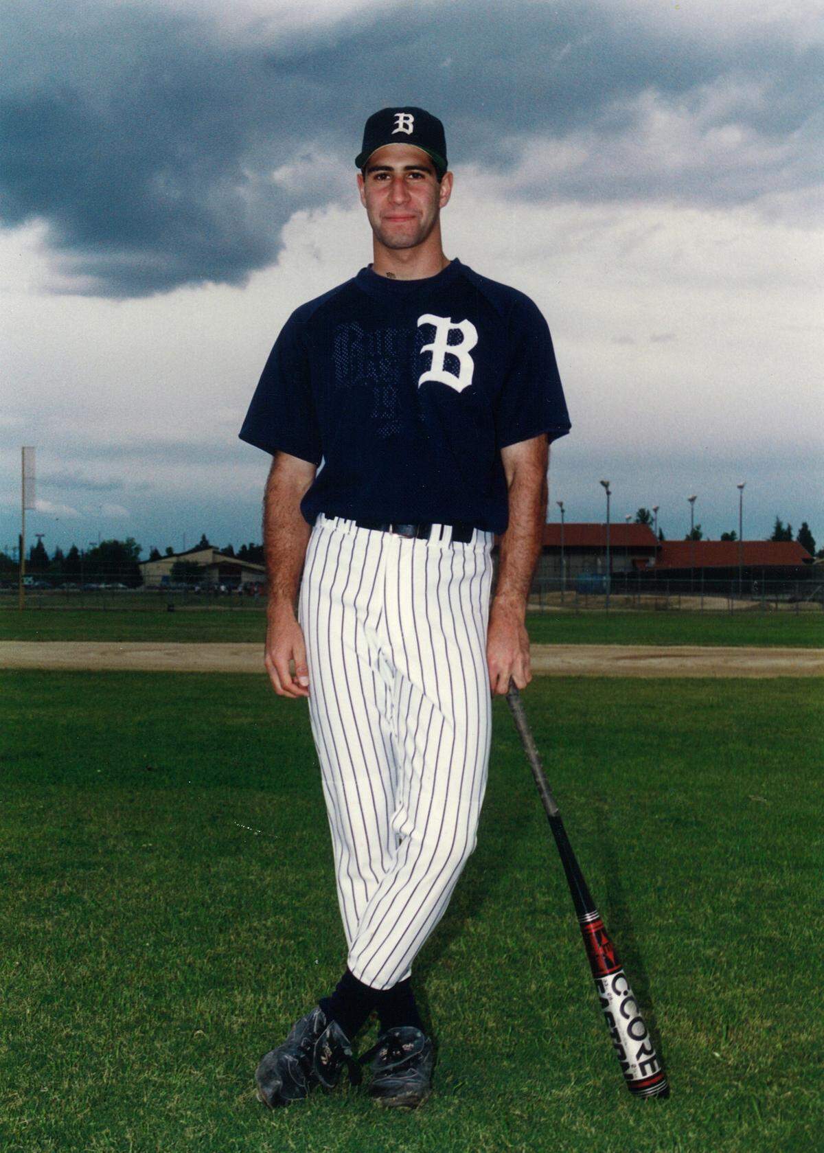 Michael Robertson in his Bullard High School baseball uniform in 1995.