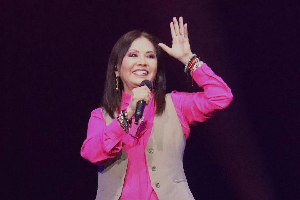 Mexican legend Ana Gabriel performs during her ‘Claro de Luna” Tour at Save Mart Center on Sept. 6, 2025, in Fresno.