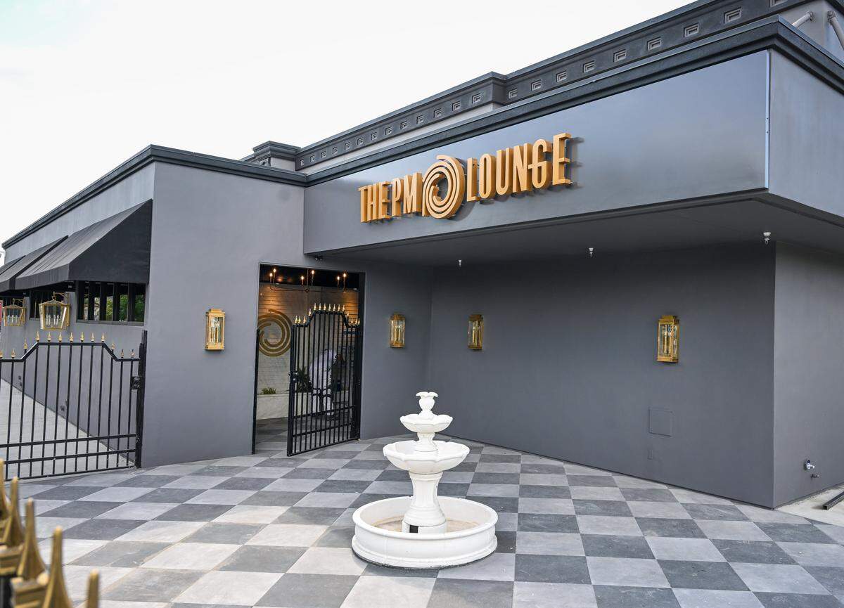 The PM Lounge, a new members-only event club at Cedar and Nees in Fresno, is shown under construction.
