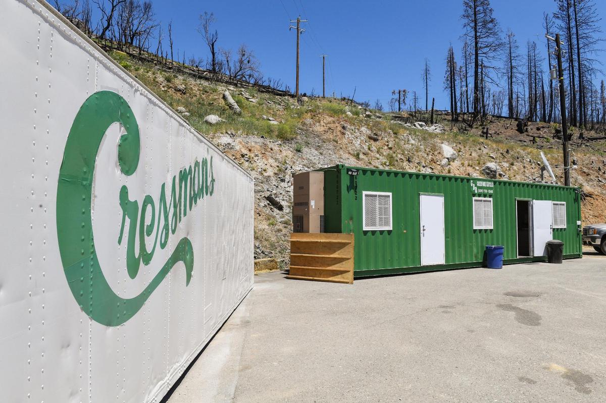 Cressman’s General Store nears opening on Highway 168 at the top of the four-lane on Friday, May 28, 2021. The historic store burned down in last year’s Creek Fire but owner Ty Gillett is opening a scaled-down version of it while working toward building new structures at the site.