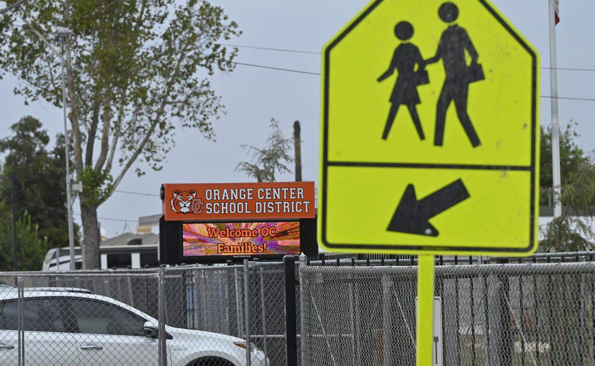 The Orange Center School District offices are seen along S Cherry Avenue Thursday, Sept. 18, 2025 south of Fresno