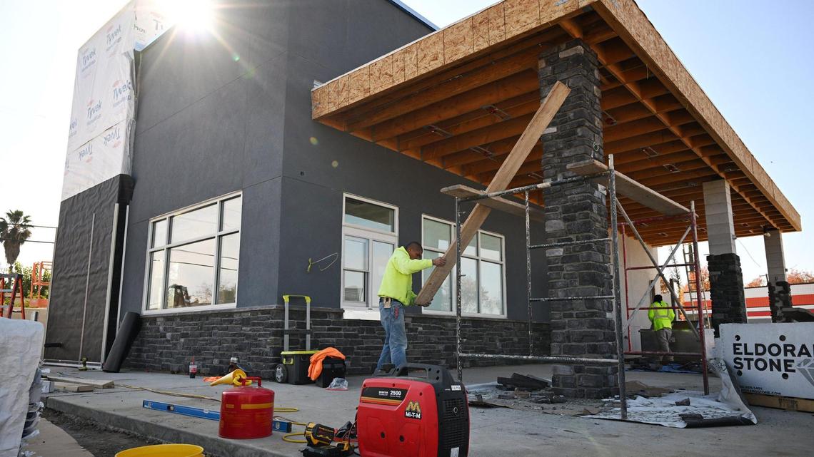Construction is in full swing at a new Dutch Bros Coffee location on Clinton Avenue, just east of Cedar Avenue.