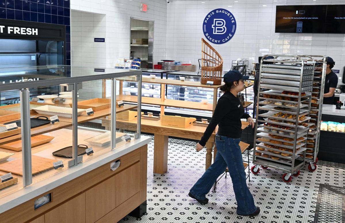 Staff are being trained and the bakery is being readied Thursday morning for Paris Baguette’s soft opening Saturday, March 22 in Fresno’s Villaggio Shopping Center. The French-inspired bakery is part of a chain that will offer unique pastries baked daily as well as salads, sandwiches, coffee drinks and more. Photographed Thursday, March 20, 2025 in Fresno.
