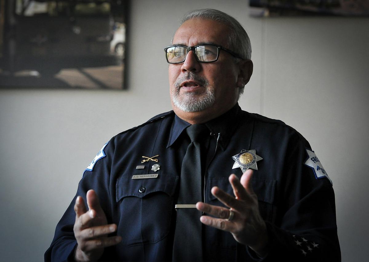 Veteran Fresno police officer Al Hernandez, head of the department’s Employee Services, says he knows of approximately 20 suicides by active and retired police officers. Employee Services helps connect officers to mental health care. Hernandez is retiring Dec. 3 after 36 years on the force.