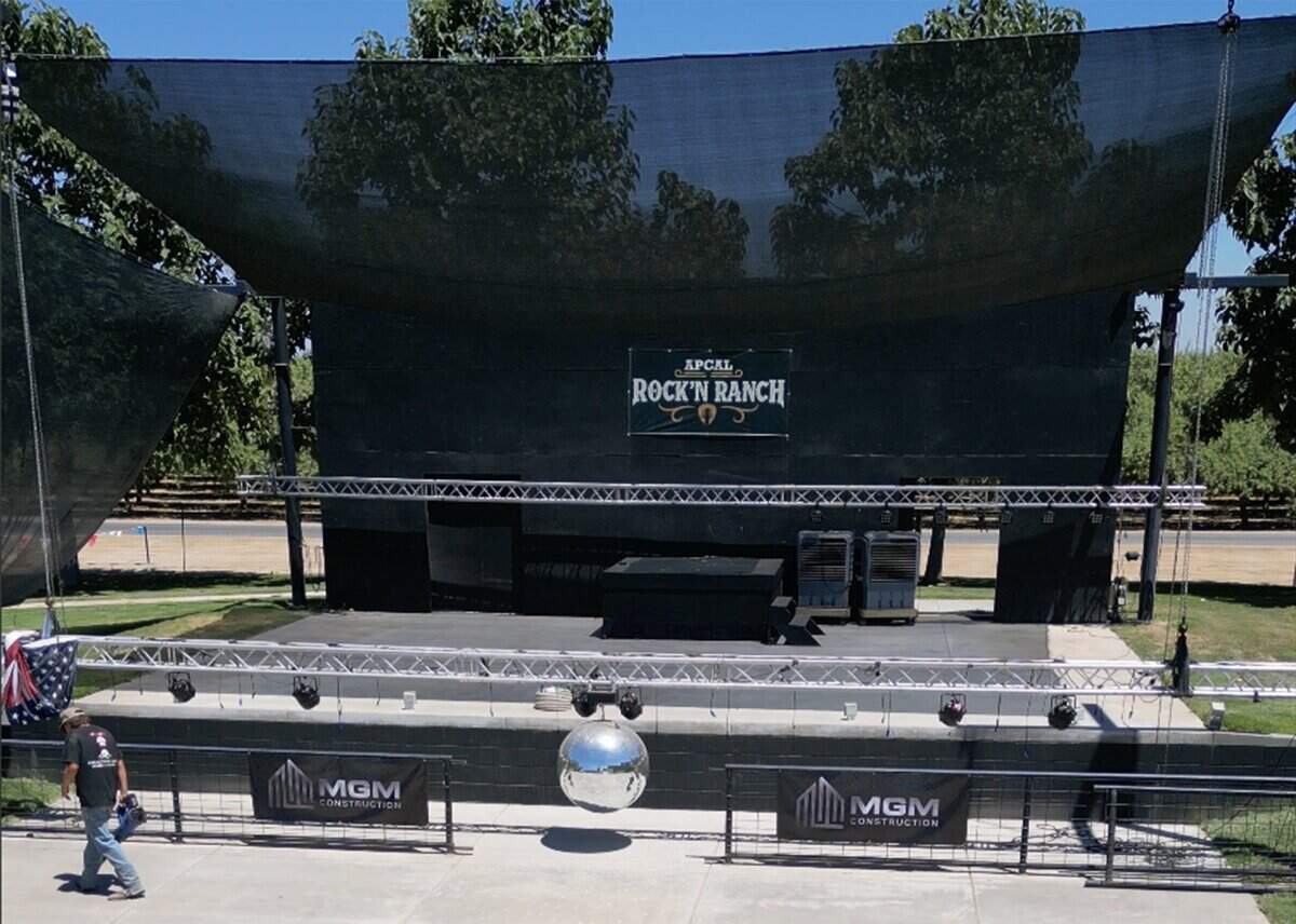 The ApCal Rock'N Ranch stage is seen Friday, July 10, 2026 near Madera.