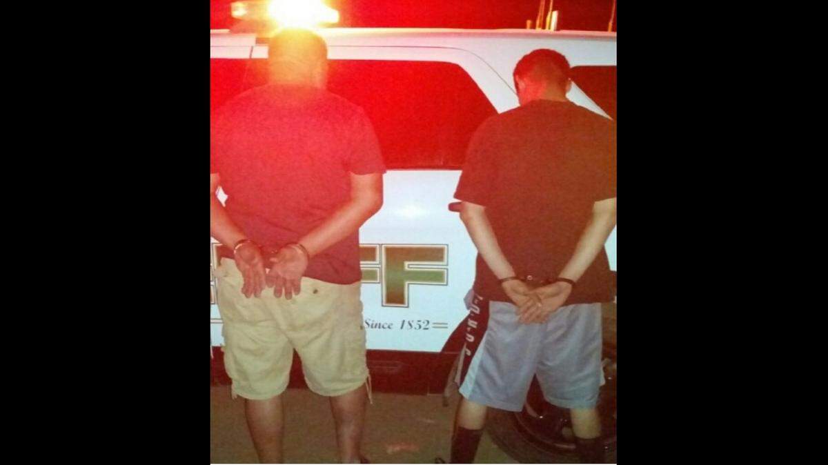 Two men were arrested in Orosi, CA on suspicion of animal cruelty.
