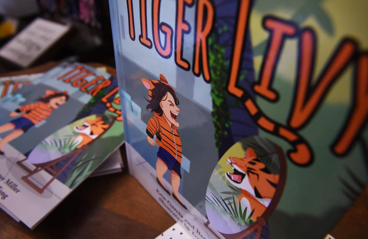Tiger Livy, a book co-authored by Erin Garcia and Betsy Miller, is an inspirational story based on Garcia’s niece Livy Garcia, 7, who struggled with juvenile dermatomyositis. Photographed at Vivily Vintage & Handmade Friday, June 28, 2019 in Fresno.
