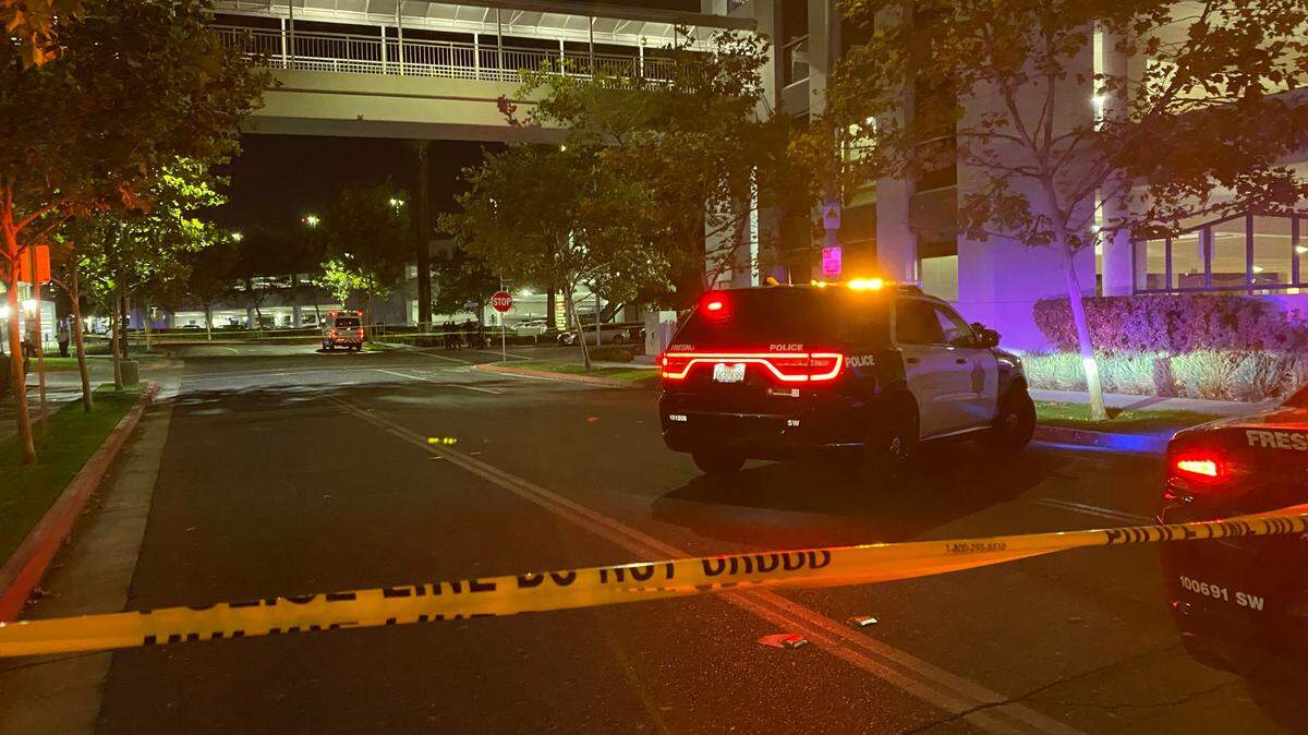 A pedestrian was struck by a vehicle near Community Regional Medical Center on Saturday, Oct. 21, 2023.