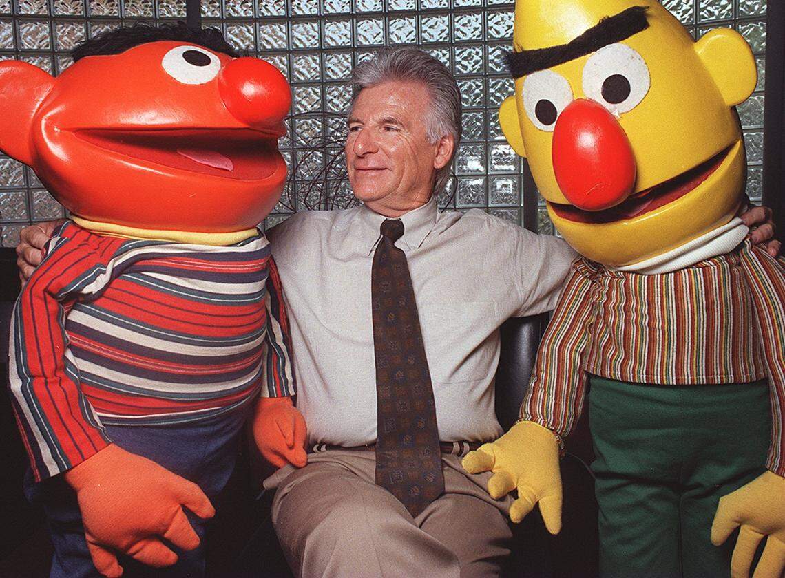 Colin Dougherty in 1998 was general manager of KVPT Channel 19, the PBS station in Fresno, and so he got to pose Bert and Ernie of Sesame Street.