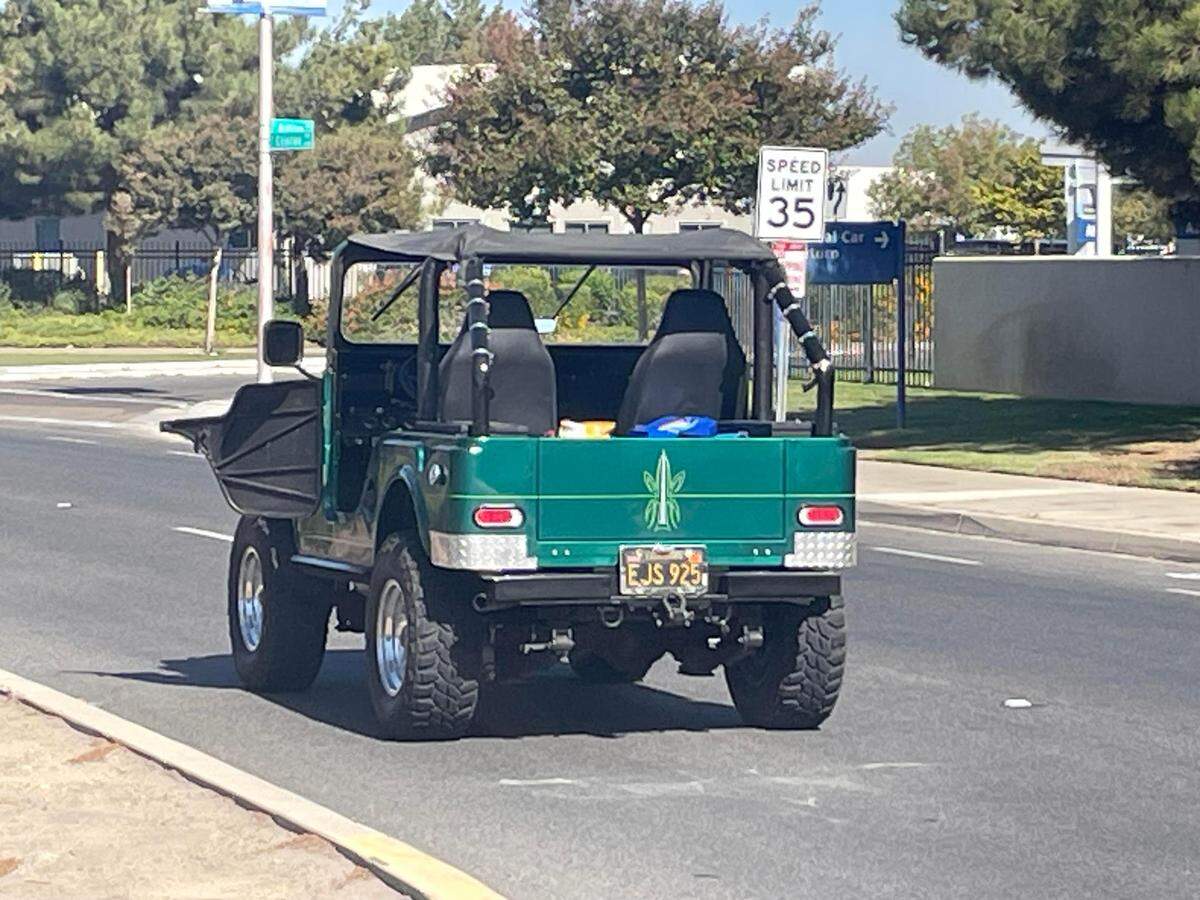 Police reported that the driver of this vehicle remained at the scene after it was involved in an incident Saturday, Oct. 14, 2023, that left a pedestrian injured near Fresno Yosemite International Airport,
