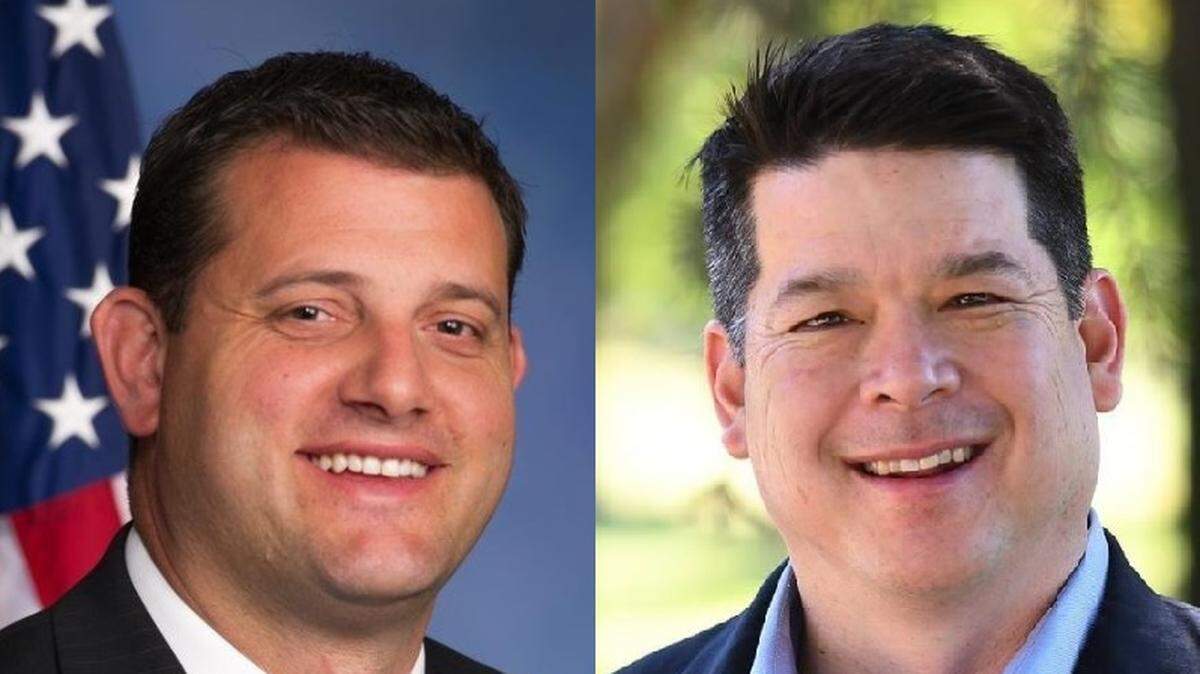 Rep. David Valadao, left, a Hanford Republican, and Fresno Democrat TJ Cox are running in California’s Congressional District 21 November election race.