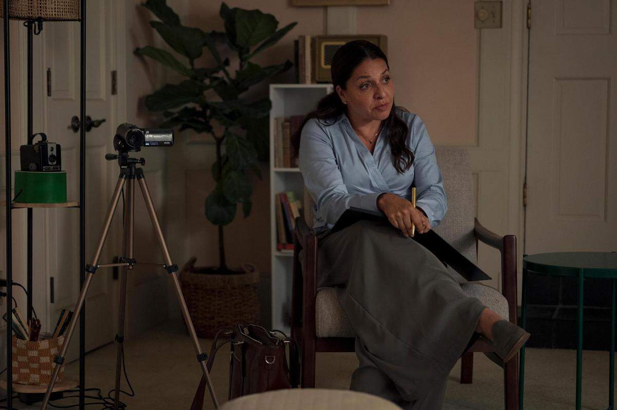 Veronica Falcon as Dr. Soto in Imaginary now in theaters.