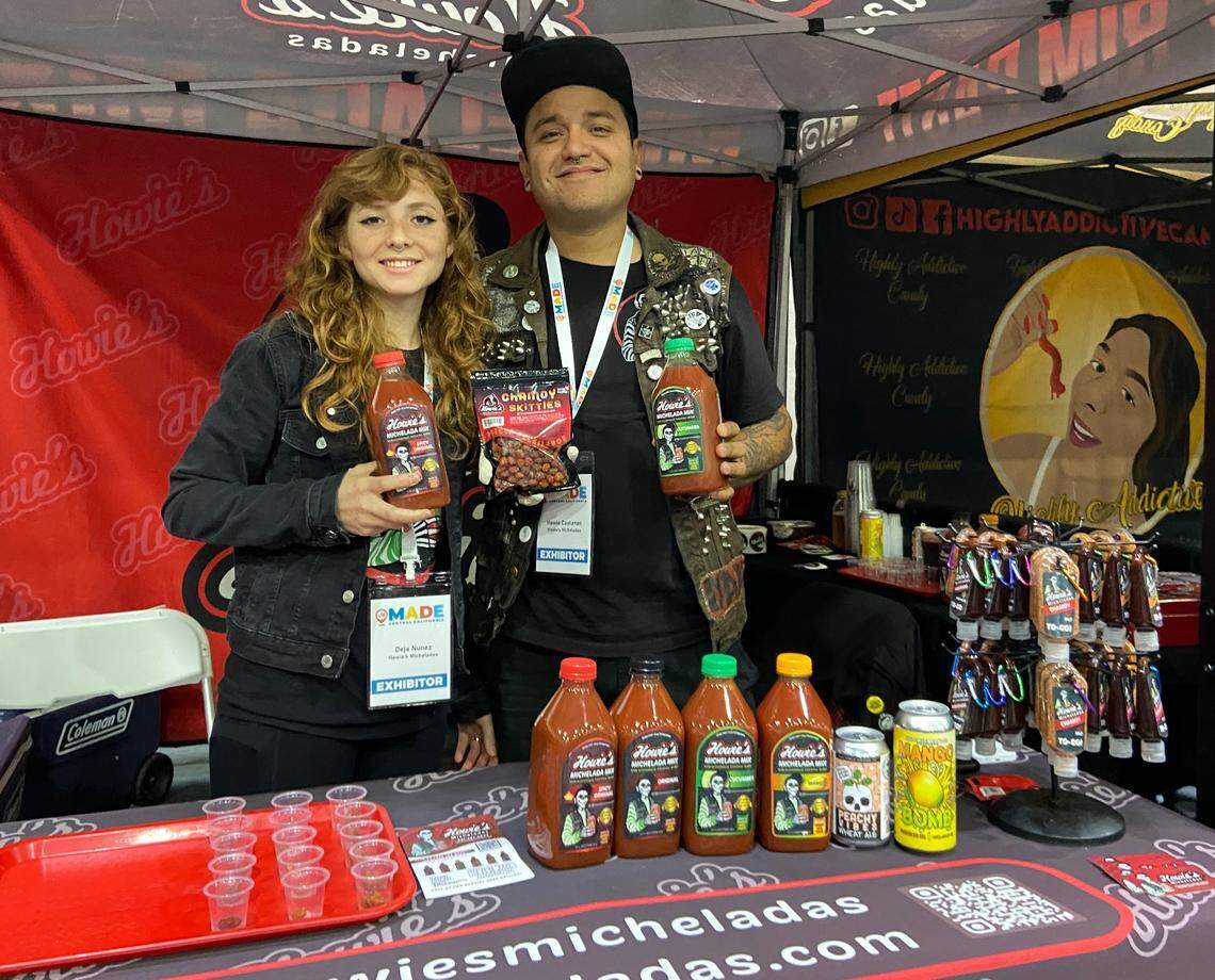 Howie Castanon and wife Deja Nunez run Howie’s Micheladas. It sells michelada mix, rim paste and other cocktail related items.