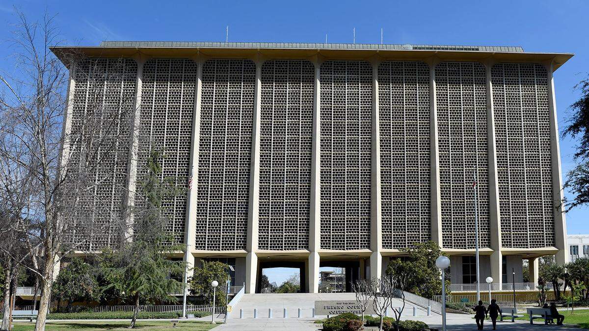 The Fresno County Superior Courthouse at 1100 Van Ness Ave. in Fresno, California.