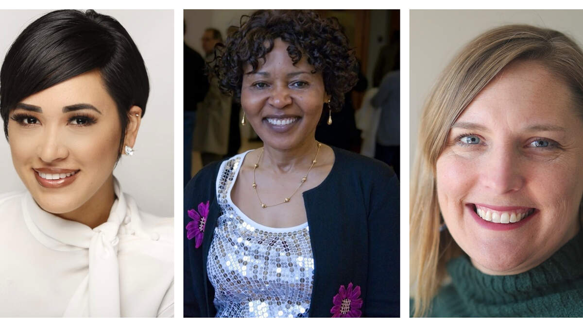 New members of the Fresnoland Lab, a new reporting and engagement lab at The Fresno Bee focused on covering land use, housing, water and neighborhood inequality: from left, Dayana Jiselle, engagement reporter; Dympna Ugwu-Oju, editor; and Monica Vaughan, water and land use reporter.