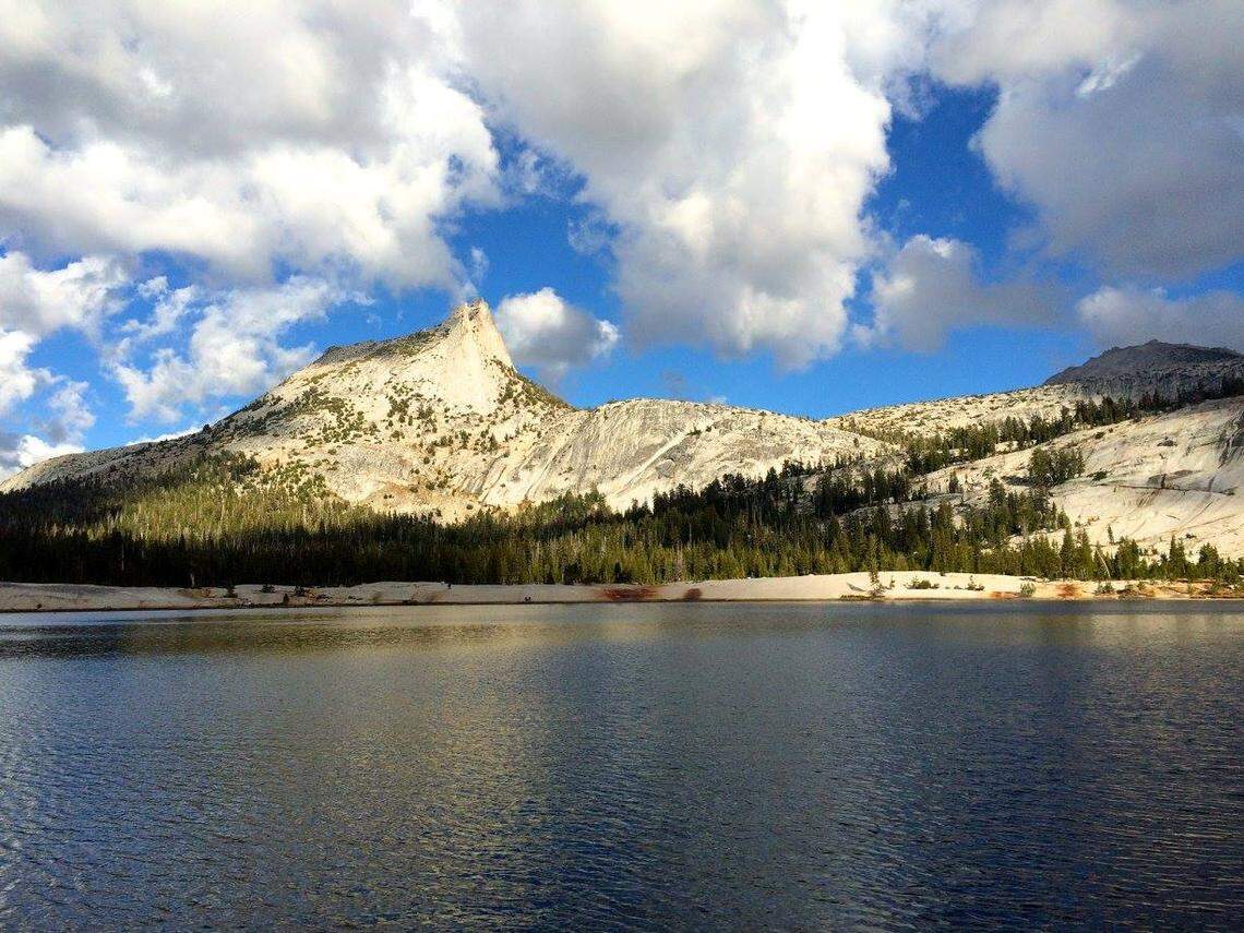 Lower Cathedral Lake above Tuolumne Meadows in Yosemite National Park, fall 2015.
