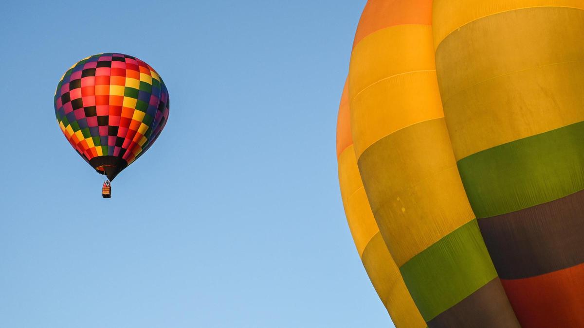 Hot air balloons take to the skies at the Clovis Rodeo Grounds during a media event on Friday, Sept. 23, 2022 promoting this weekend’s 47th annual ClovisFest and hot air balloon fun fly.