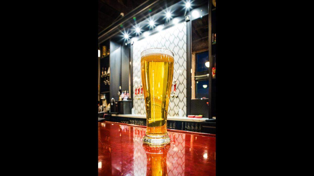 Beers like this one, pictured at the South of Shaw Beer Co.’s original location in downtown Fresno, will be available at its Clovis location when it opens in 2026.