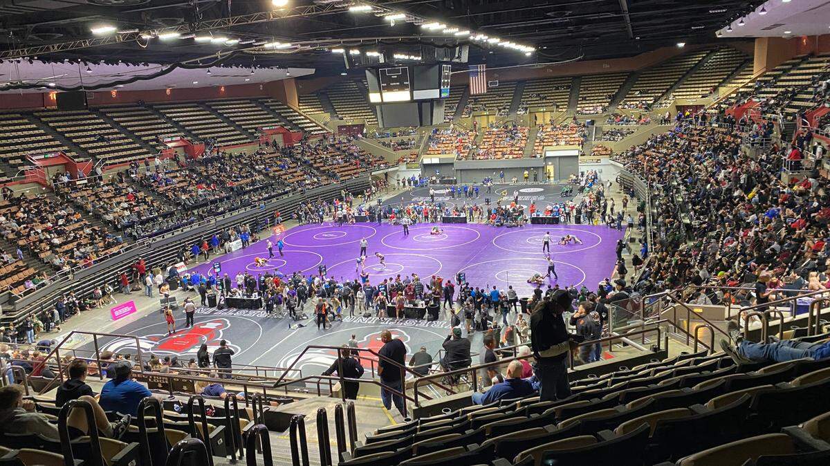 Central Section wrestling Masters at Selland Arena in Fresno, California.
