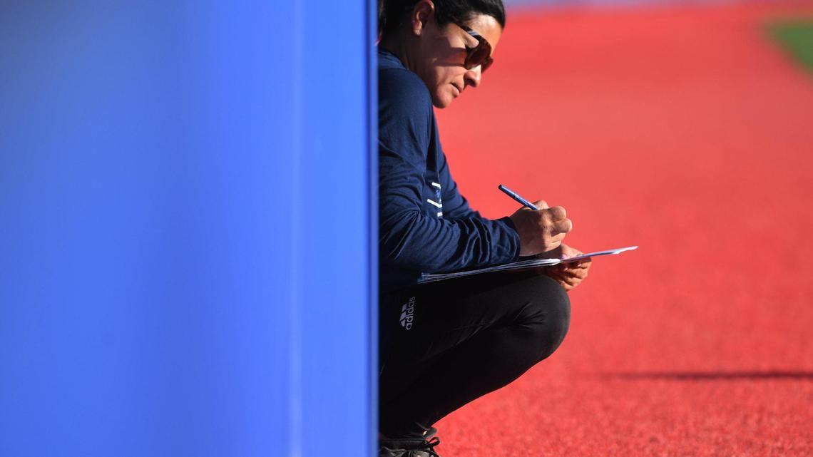 Former Fresno State head softball coach Linda Garza returns as she leads the Nevada Wolfpack as head coach in the first of a 3-game series against the Bulldogs Friday, April 21, 2023 in Fresno.