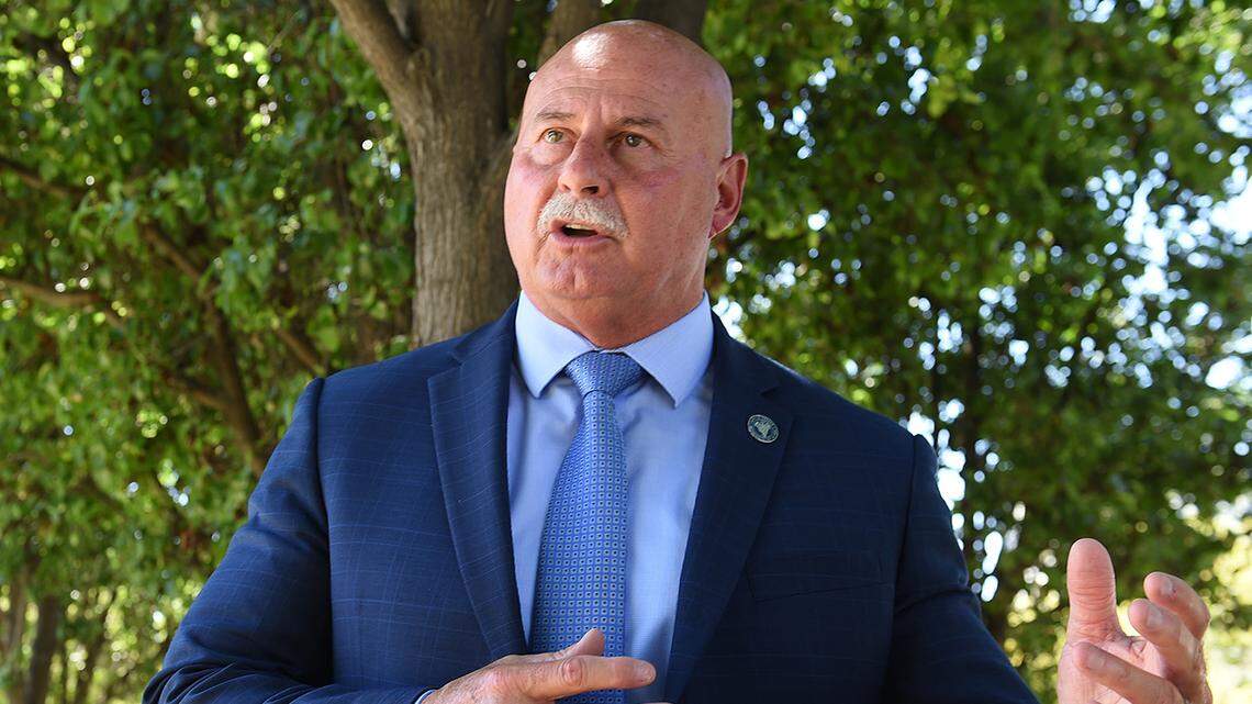 Fresno Mayor Jerry Dyer gives an interview Thursday June 3, 2021.