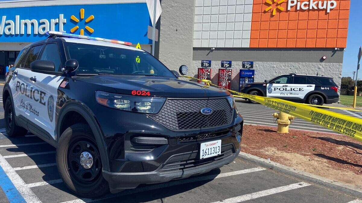 A man was stabbed after an altercation at a Walmart parking lot in Madera, California on Wednesday, March 16, 2022.