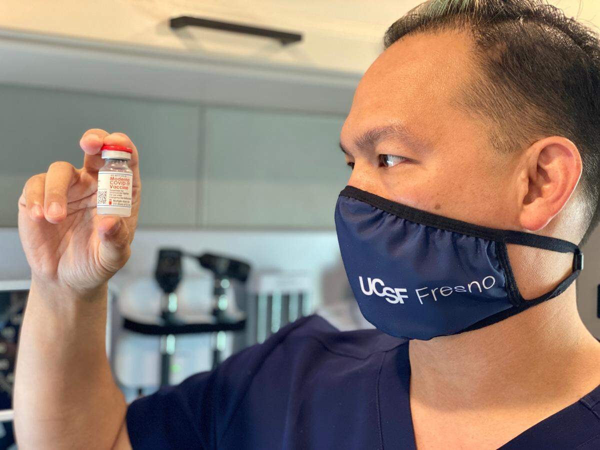 Kenny Banh, MD, is the medical director of UCSF Fresno’s COVID-19 Equity Project and an unabashed booster of the program and the access it provides to underserved communities. “We never collect a dollar for a single piece of service, and we don’t ever want to,” Dr. Banh said.