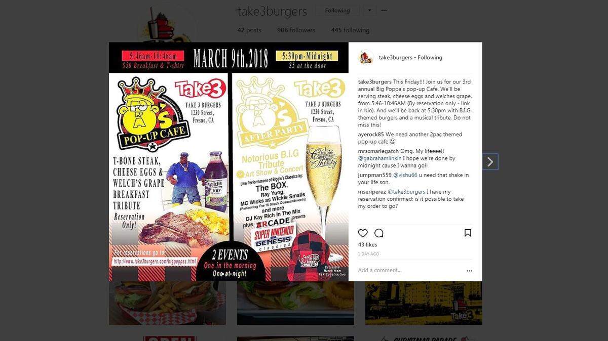 Instagram screen capture.