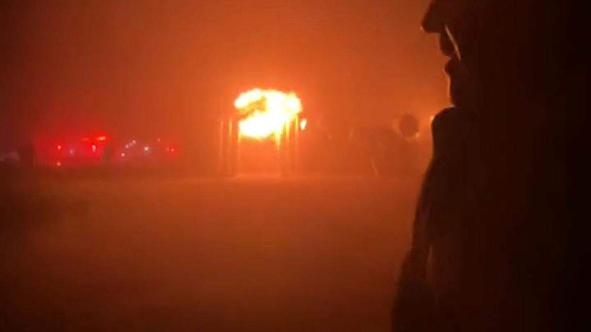 A screengrab of an Instagram post from outside the creamery of Raw Farm southeast of Kerman, where all packaging, inventory and products were burned Saturday, Jan. 8, 2022, according to the Instagram post from Organic Pastures, the owners of the farm. 